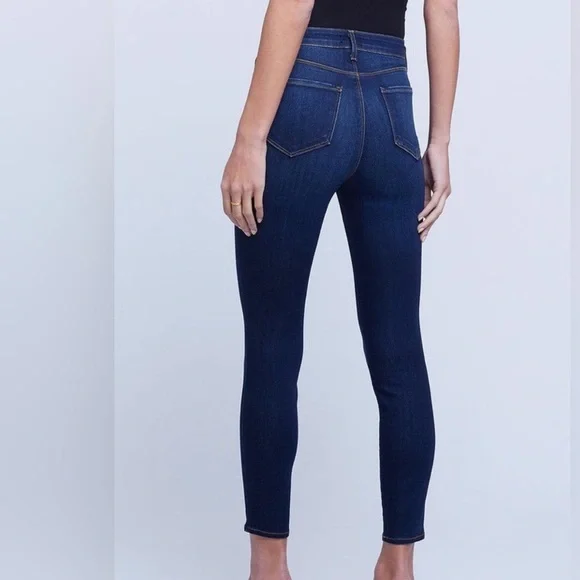 L’angence Margot Skinny Cropped Highrise Jeans In Baltic Blue size 27 - Picture 3 of 9